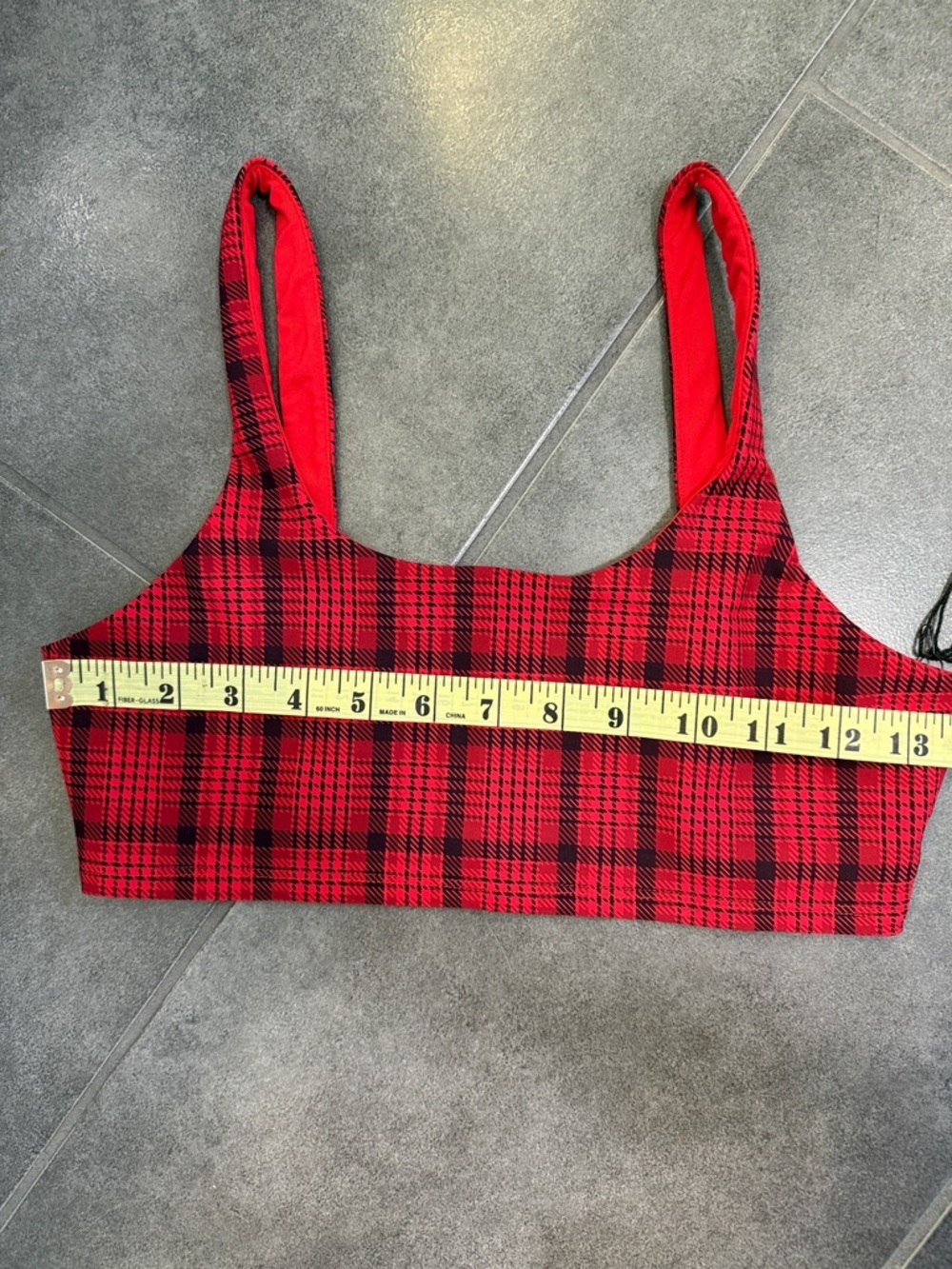 New! ALO YOGA Scarlet Plaid Print RARE! XS Leggings + Med Bra Top SOLD AS A SET - Picture 5 of 15